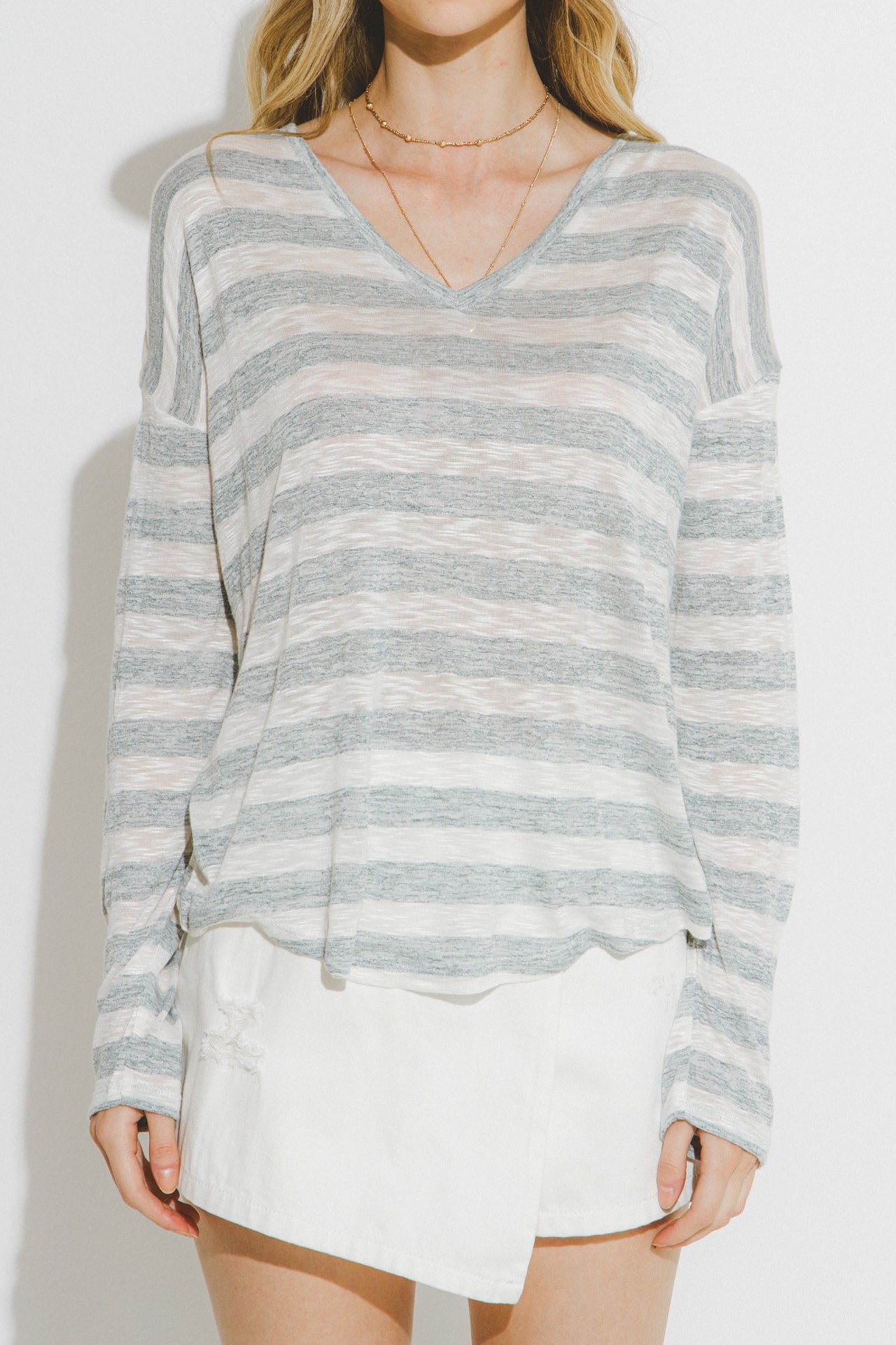 AFTER MARKET - After Market - Striped Long Sleeve Top - TOPS available at Objectrare