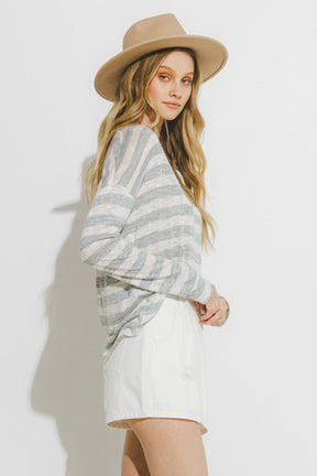 AFTER MARKET - After Market - Striped Long Sleeve Top - TOPS available at Objectrare