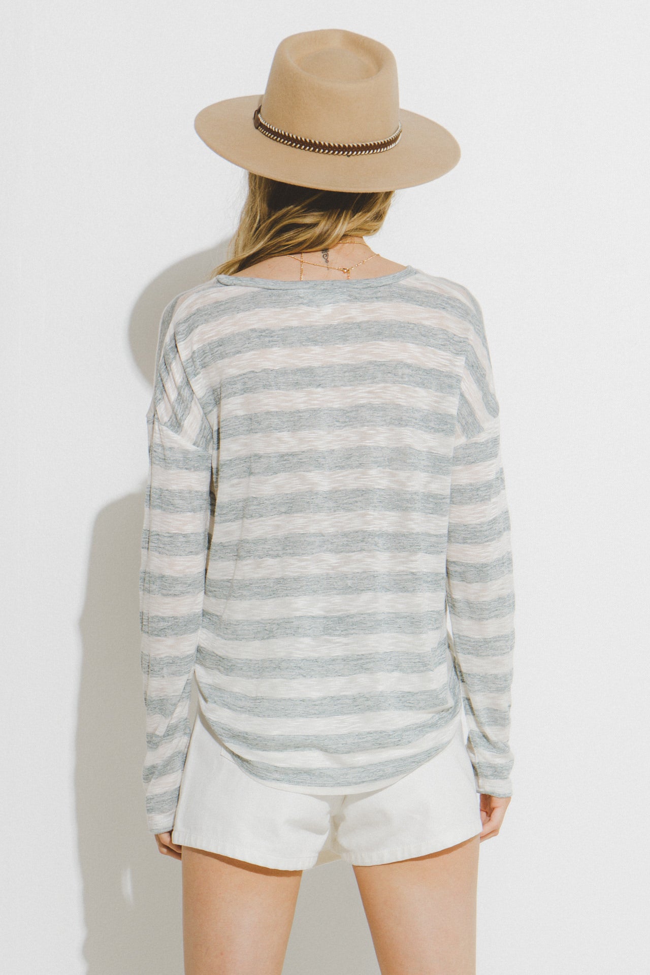 AFTER MARKET - Striped Long Sleeve Top - TOPS available at Objectrare