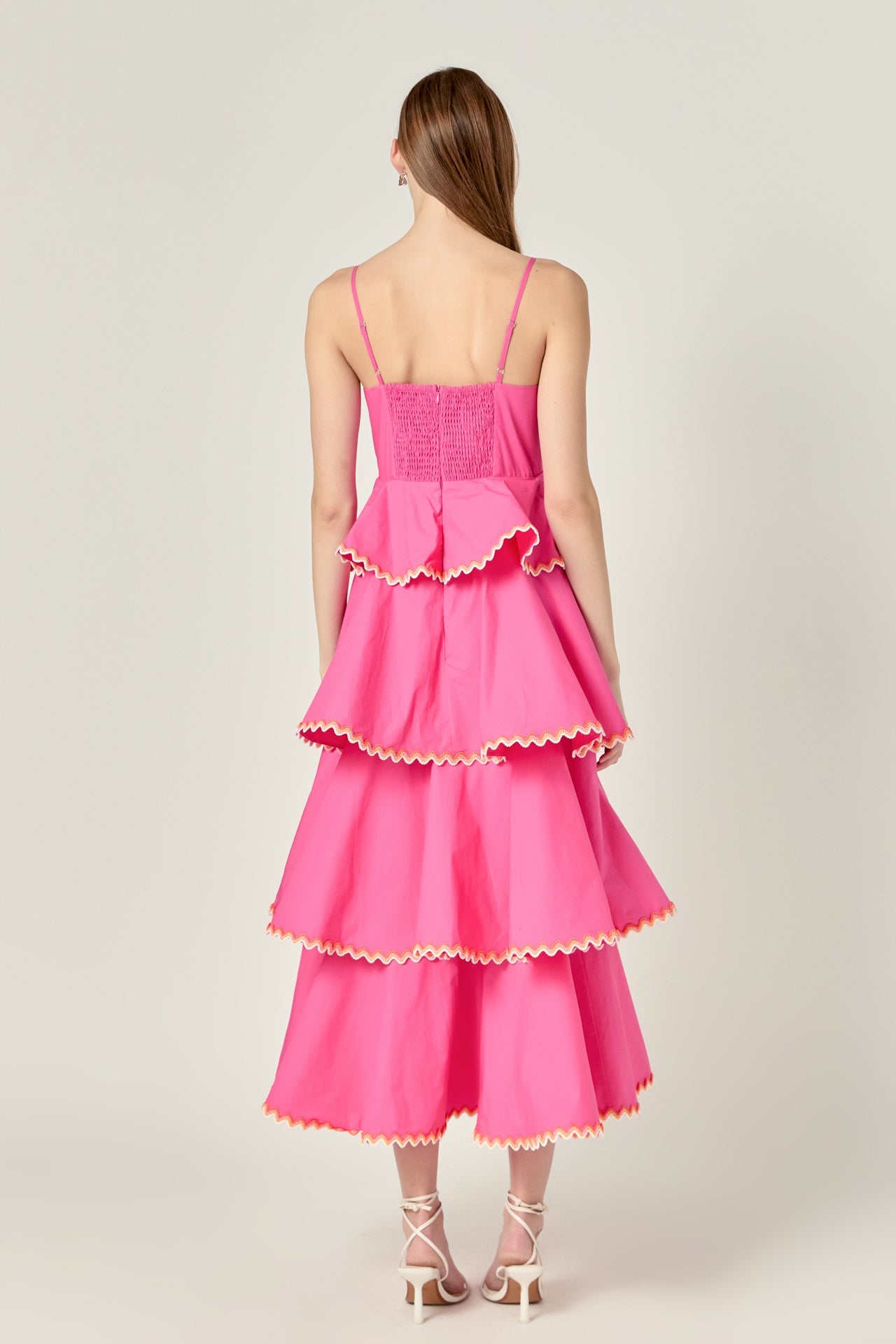 ENGLISH FACTORY - Poplin Tiered Maxi Dress with Ric Rac Trim - DRESSES available at Objectrare