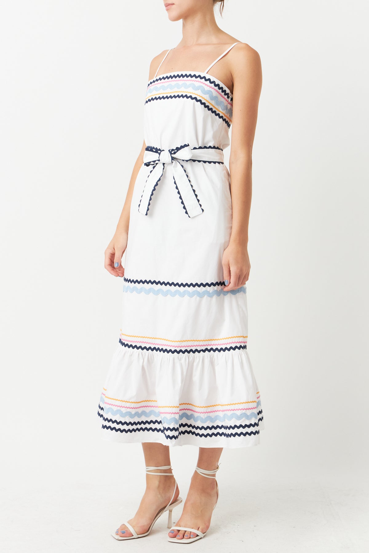 ENGLISH FACTORY - Poplin Maxi Dress with Ric Rac Trim - DRESSES available at Objectrare