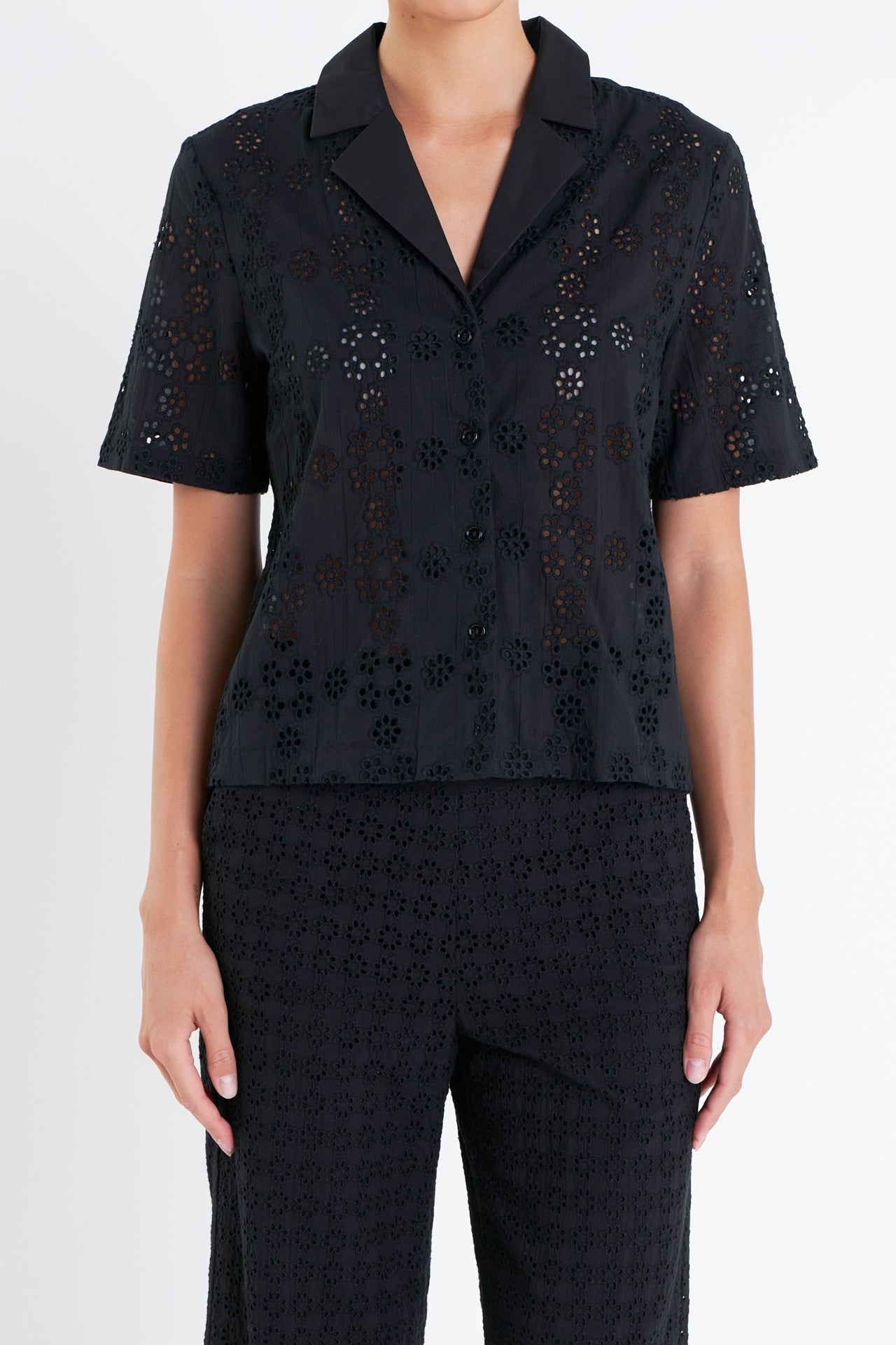 ENGLISH FACTORY - English Factory - Embroidered Cotton Camp Shirt - TOPS available at Objectrare