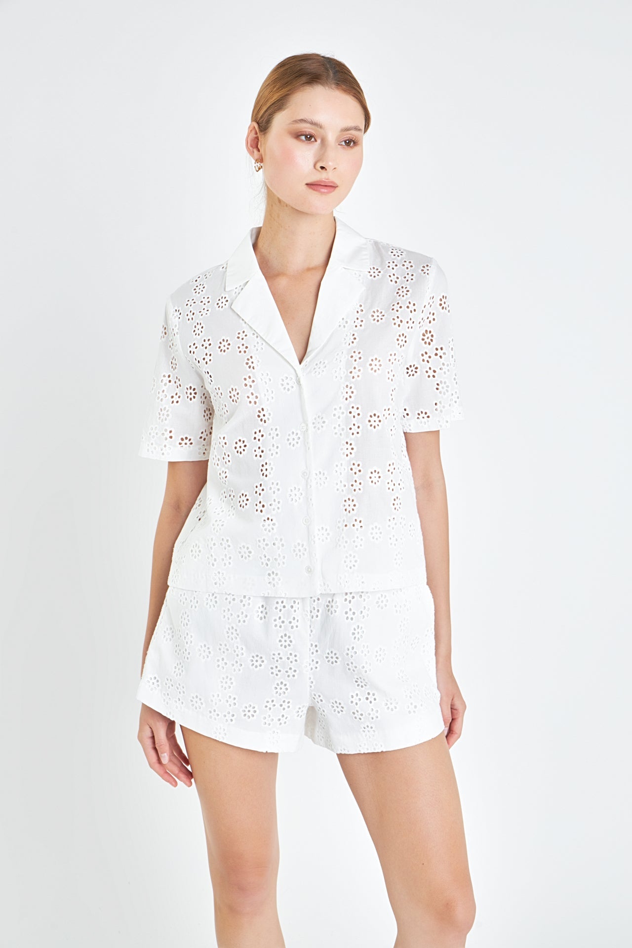 ENGLISH FACTORY - Embroidered Cotton Camp Shirt - TOPS available at Objectrare