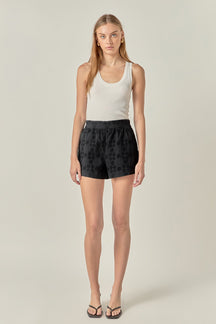 Embroidered Cotton Shorts