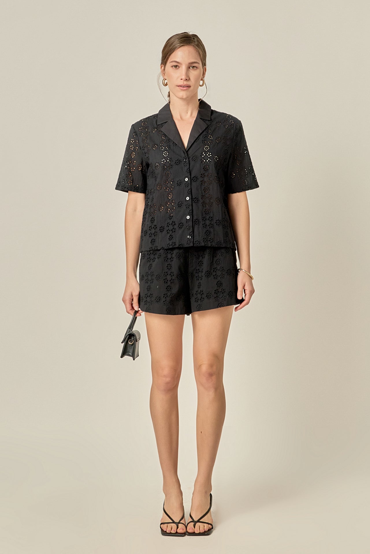 ENGLISH FACTORY - Embroidered Cotton Shorts - SHORTS available at Objectrare