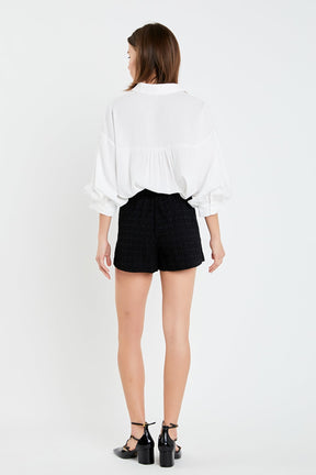 ENGLISH FACTORY - English Factory - Embroidered Cotton Shorts - SHORTS available at Objectrare