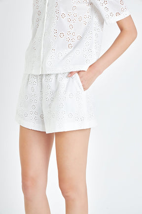 ENGLISH FACTORY - English Factory - Embroidered Cotton Shorts - SHORTS available at Objectrare