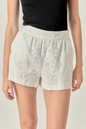 ENGLISH FACTORY - Embroidered Cotton Shorts - SHORTS available at Objectrare
