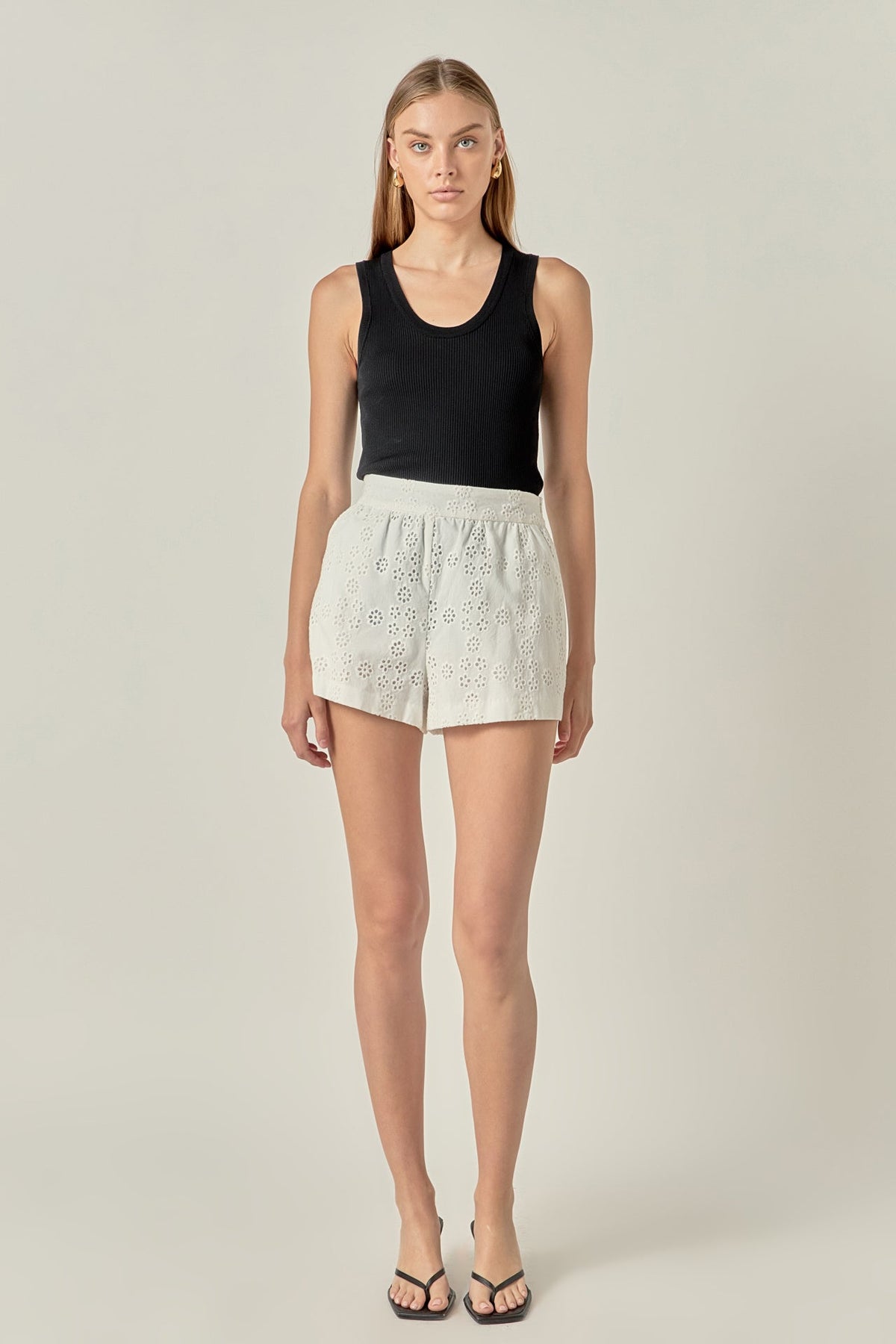 Embroidered Cotton Shorts