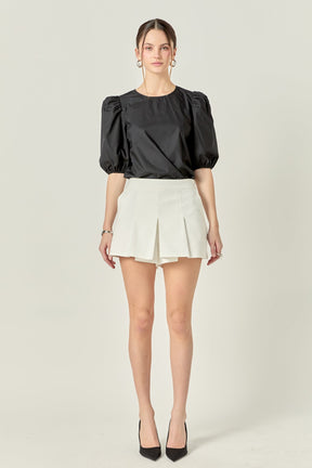 ENGLISH FACTORY - Poplin Puff Sleeve Top - TOPS available at Objectrare