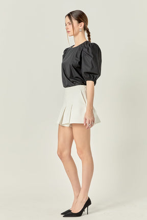 ENGLISH FACTORY - English Factory - Poplin Puff Sleeve Top - TOPS available at Objectrare