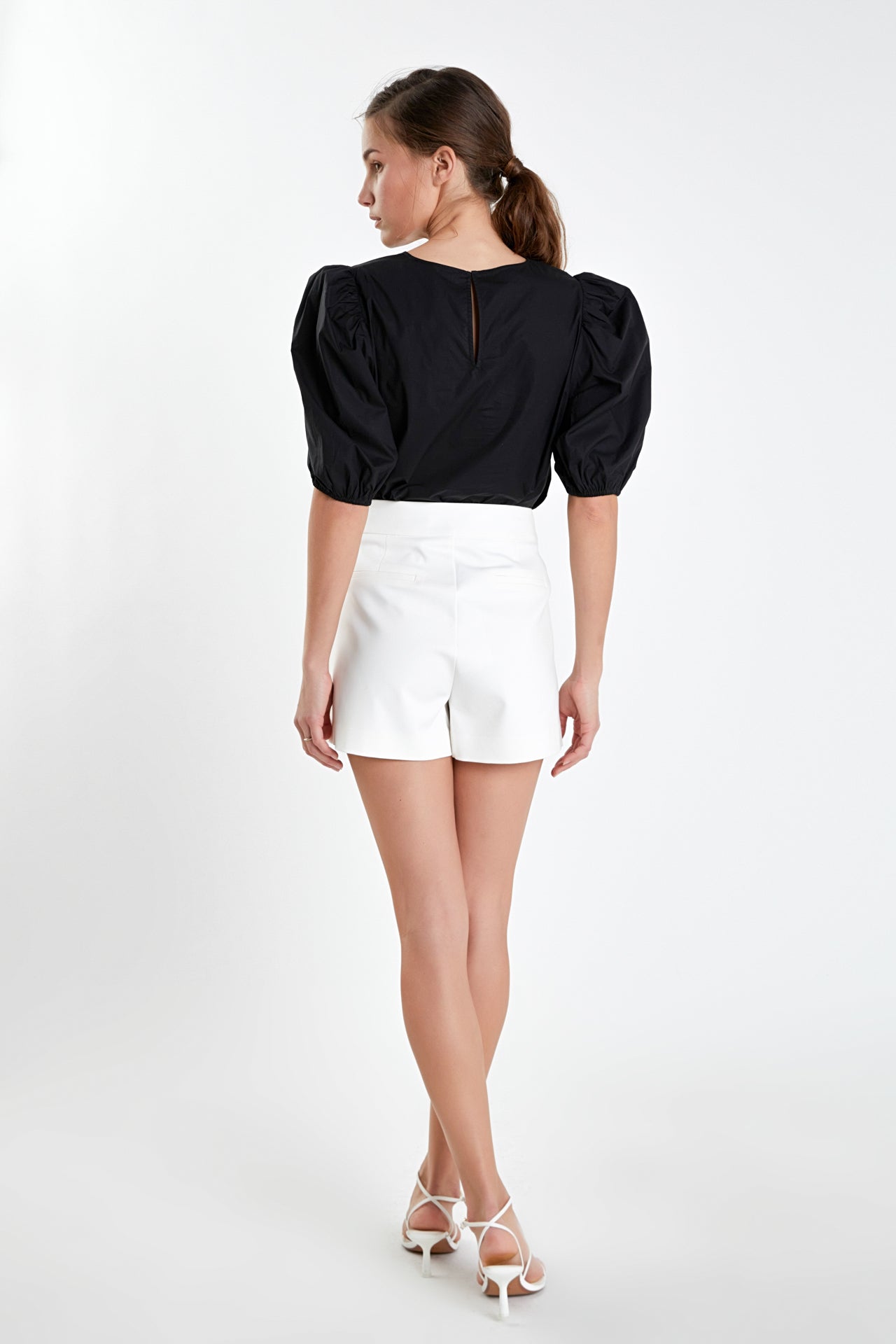 ENGLISH FACTORY - English Factory - Poplin Puff Sleeve Top - TOPS available at Objectrare