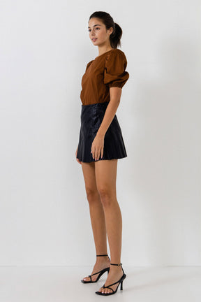 ENGLISH FACTORY - Puff Sleeve Top - TOPS available at Objectrare