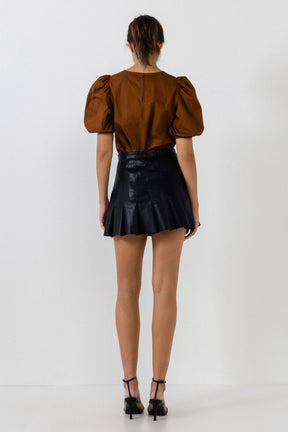 ENGLISH FACTORY - Puff Sleeve Top - TOPS available at Objectrare