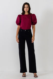 ENGLISH FACTORY - Puff Sleeve Top - TOPS available at Objectrare