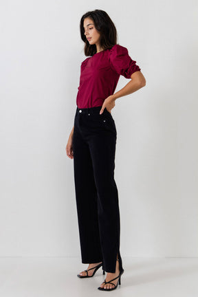 ENGLISH FACTORY - Puff Sleeve Top - TOPS available at Objectrare