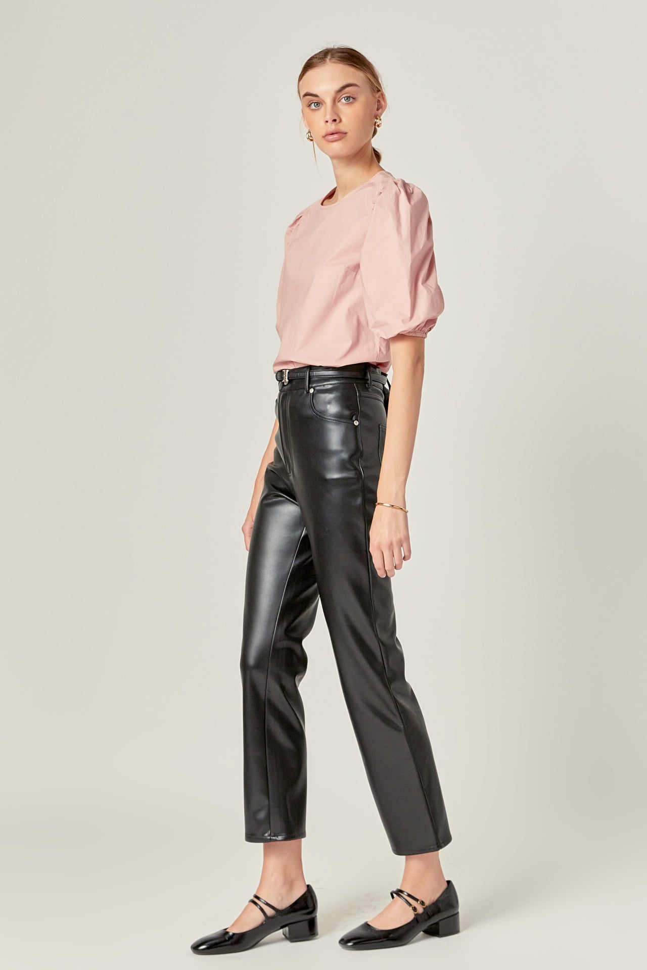 English Factory - Poplin Puff Sleeve Top