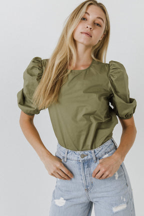 ENGLISH FACTORY - English Factory - Puff Sleeve Top - Sale - TOPS available at Objectrare