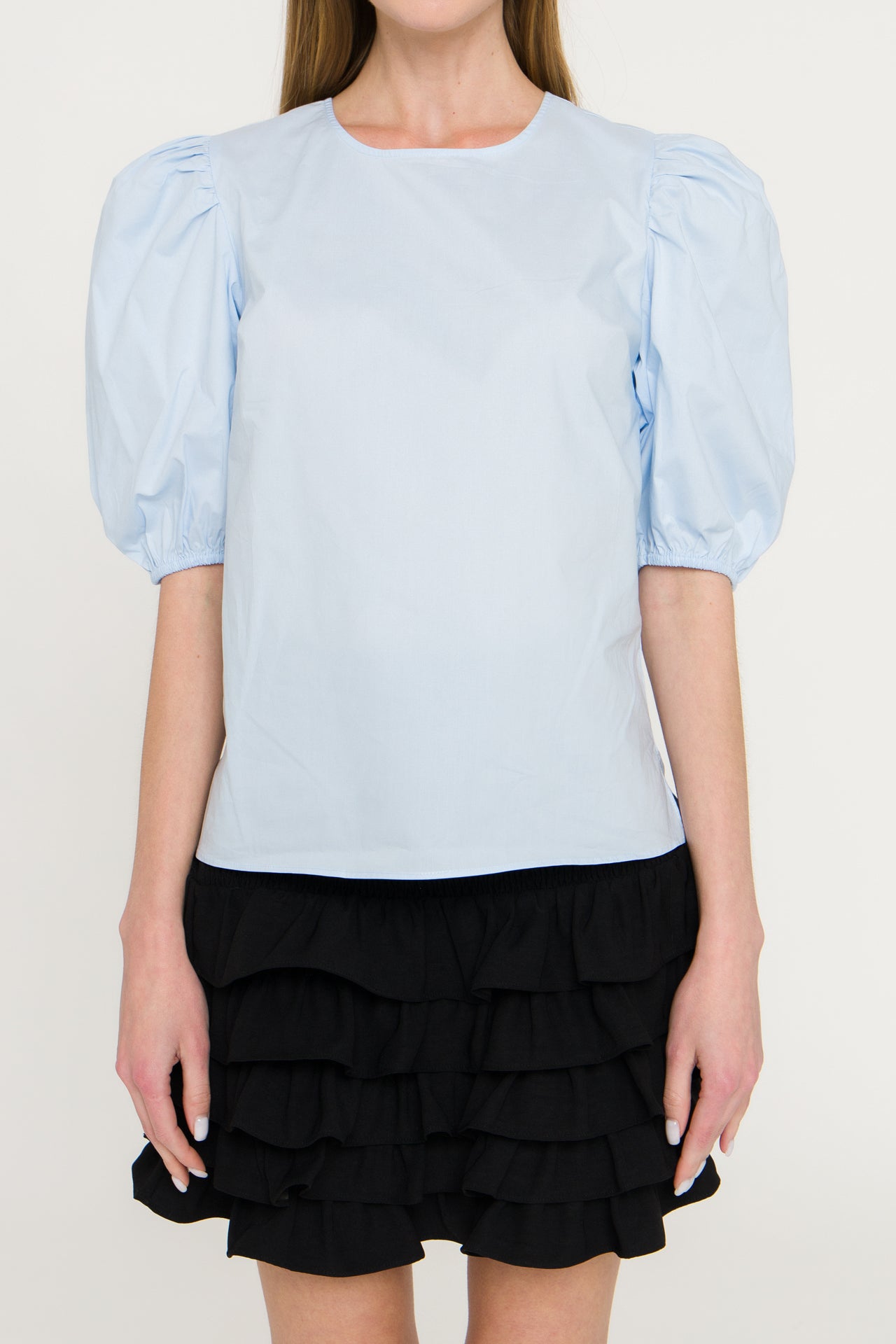 English Factory - Poplin Puff Sleeve Top