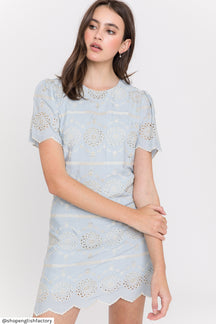 ENGLISH FACTORY - Lace Shift Dress - DRESSES available at Objectrare