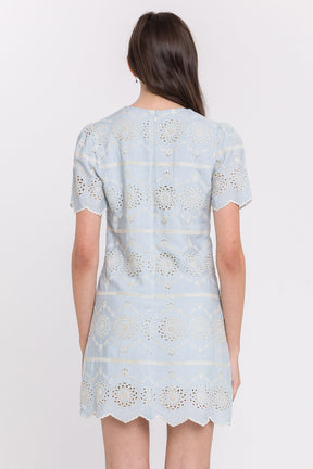 ENGLISH FACTORY - Lace Shift Dress - DRESSES available at Objectrare