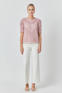 ENDLESS ROSE - Embroidered Lace Top - TOPS available at Objectrare