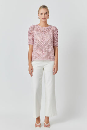 ENDLESS ROSE - Embroidered Lace Top - TOPS available at Objectrare