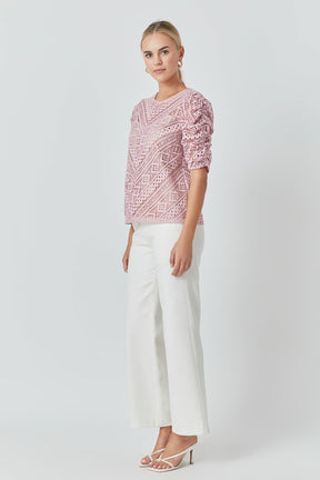 ENDLESS ROSE - Embroidered Lace Top - TOPS available at Objectrare