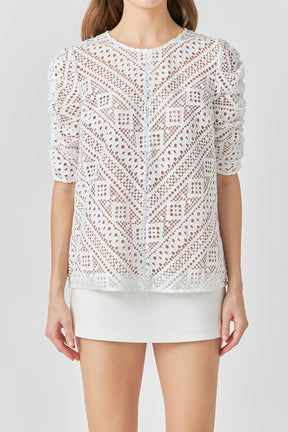 ENDLESS ROSE - Embroidered Lace Top - TOPS available at Objectrare