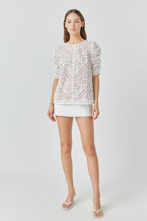 ENDLESS ROSE - Embroidered Lace Top - TOPS available at Objectrare