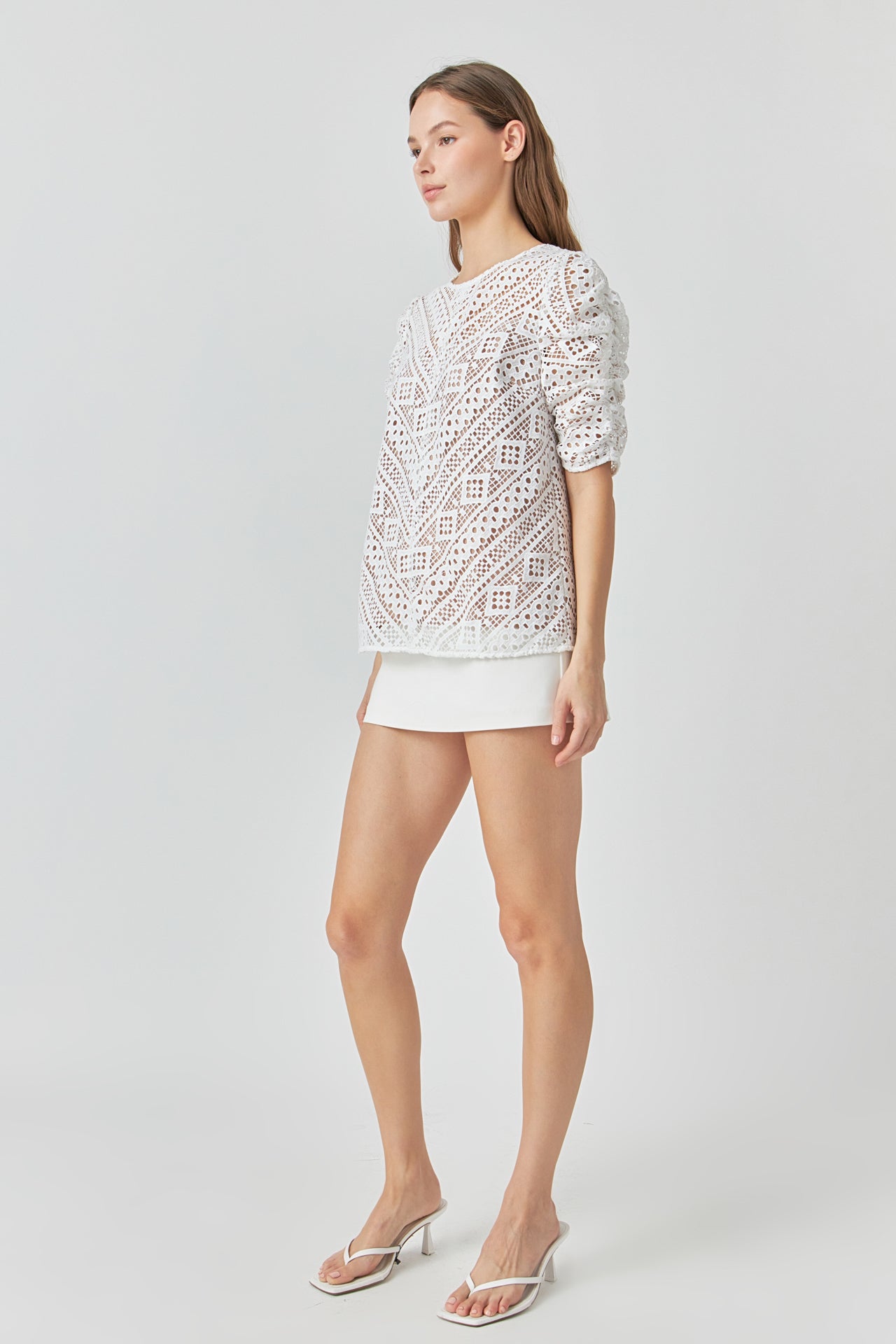 Embroidered Lace Top