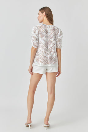 ENDLESS ROSE - Embroidered Lace Top - TOPS available at Objectrare