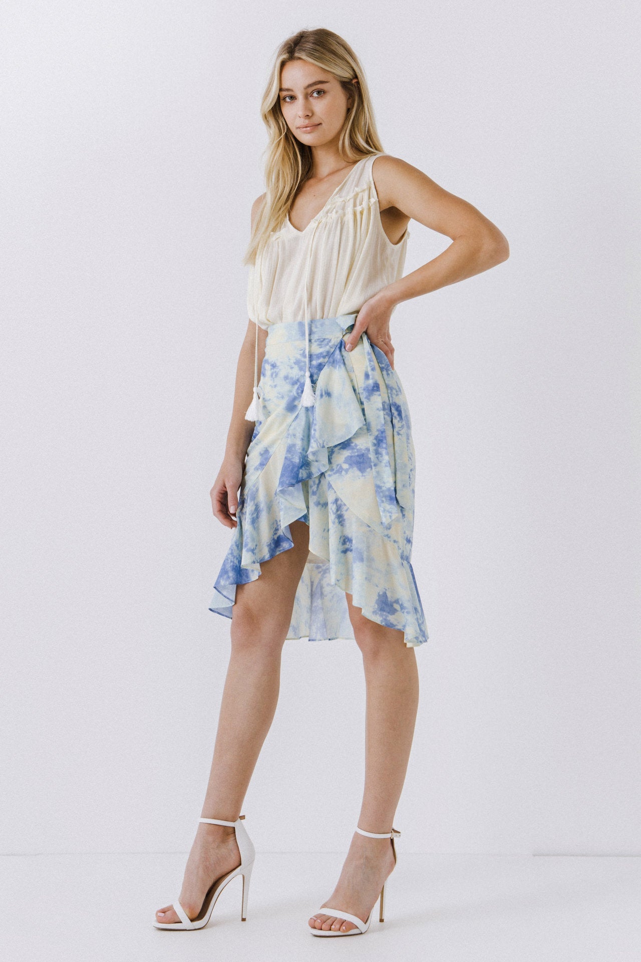 FREE THE ROSES - Free The Roses - Tie Dye Wrap Skirt - SKIRTS available at Objectrare