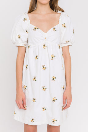 LA'VEN - Embroidery Mini Dress - DRESSES available at Objectrare