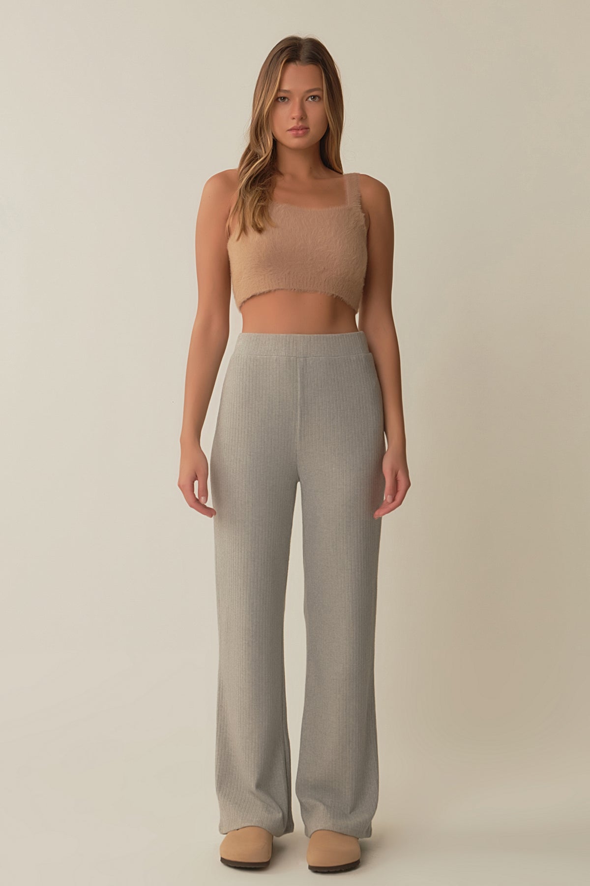 GREY LAB - Feather Plush Bralette Top - TOPS available at Objectrare