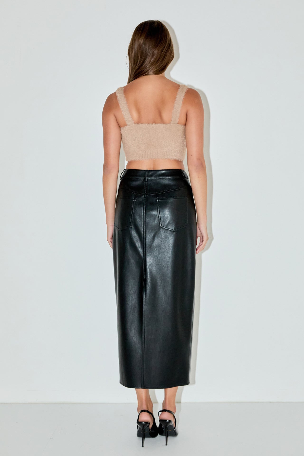 GREY LAB - Feather Plush Bralette Top - TOPS available at Objectrare