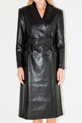 GREY LAB - Premium Faux Leather Trench Coat - COATS available at Objectrare