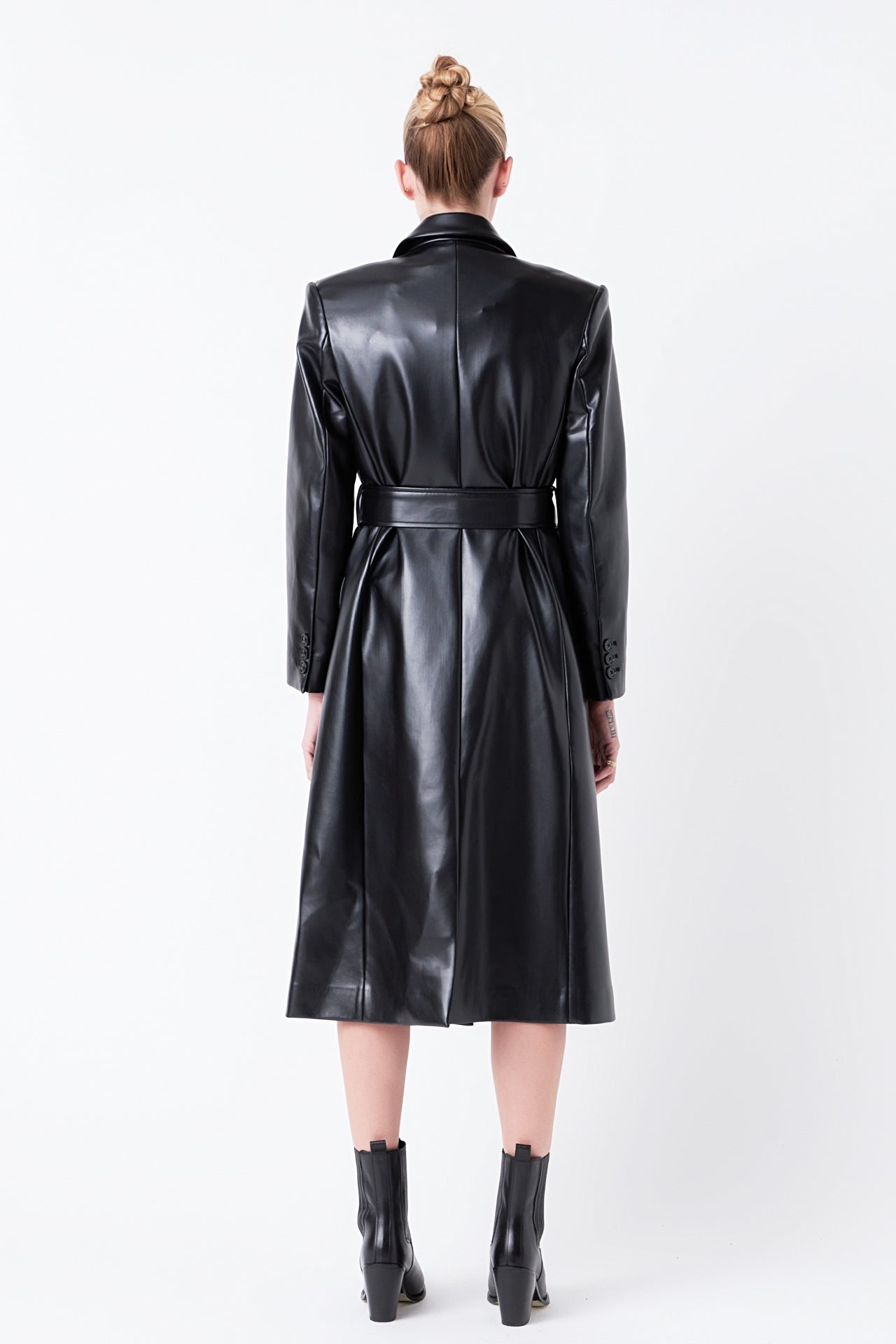 GREY LAB - Premium Faux Leather Trench Coat - COATS available at Objectrare