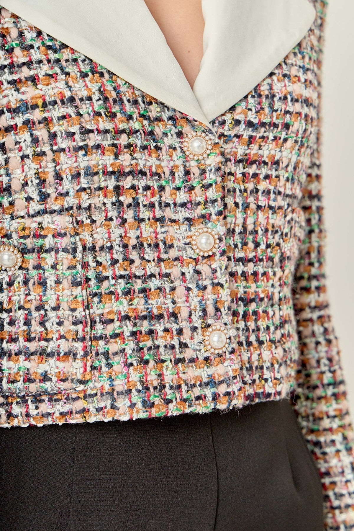 Tweed Jacket with Sailor Collar