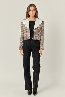 ENGLISH FACTORY - Tweed Jacket with Sailor Collar - JACKETS available at Objectrare