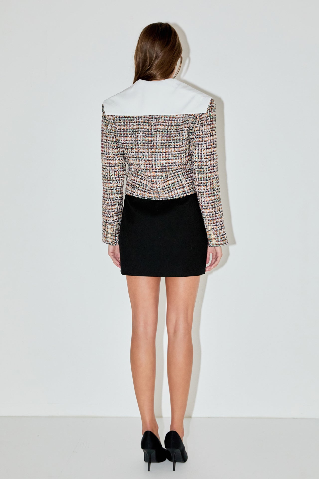 ENGLISH FACTORY - Tweed Jacket with Sailor Collar - JACKETS available at Objectrare