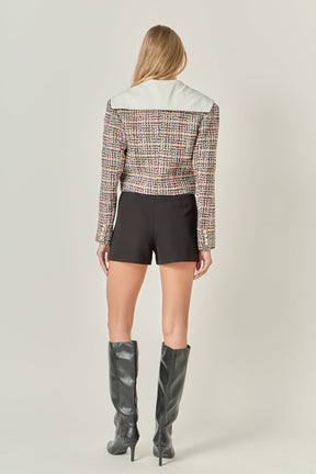 ENGLISH FACTORY - Tweed Jacket with Sailor Collar - JACKETS available at Objectrare