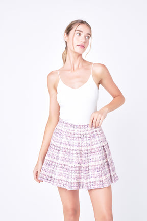 ENGLISH FACTORY - English Factory - Tweed Pleated Skirt - SKIRTS available at Objectrare