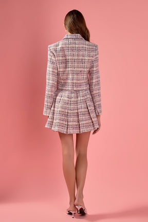 ENGLISH FACTORY - Tweed Cropped Blazer - BLAZERS available at Objectrare