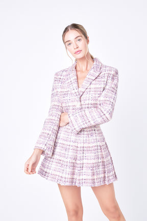 ENGLISH FACTORY - Tweed Cropped Blazer - BLAZERS available at Objectrare