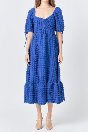 ENDLESS ROSE - Bubble Puff Sleeve Maxi Dress - DRESSES available at Objectrare