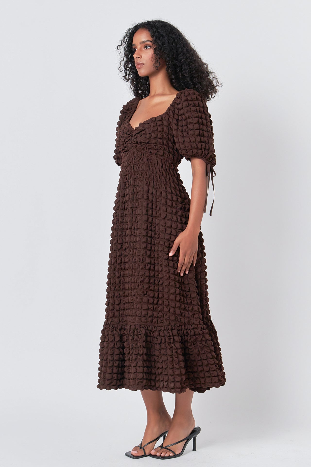 ENDLESS ROSE - Endless Rose - Bubble Puff Sleeve Maxi Dress - DRESSES available at Objectrare