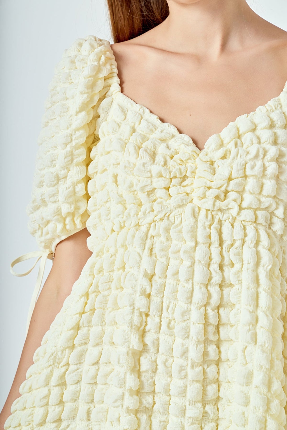 ENDLESS ROSE - Bubble Puff Sleeve Maxi Dress - DRESSES available at Objectrare