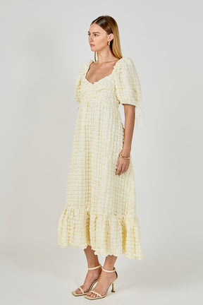 ENDLESS ROSE - Bubble Puff Sleeve Maxi Dress - DRESSES available at Objectrare