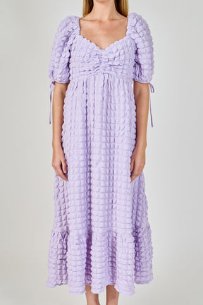 ENDLESS ROSE - Bubble Puff Sleeve Maxi Dress - DRESSES available at Objectrare